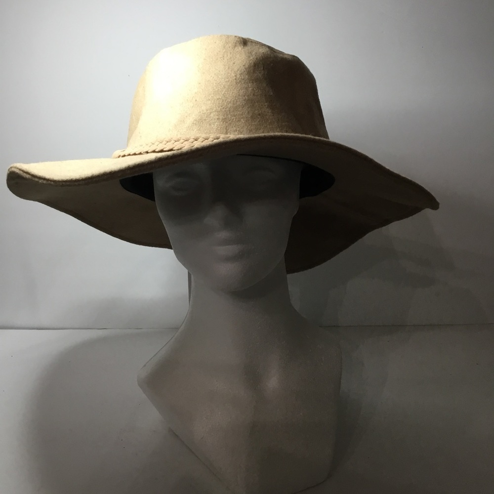 ASN Anthropologie Women’s Tan Harper adjustable Hat With Braid Detail NWT - Picture 3 of 7